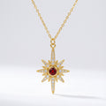 Collier Heidi North Star avec pierre de naissance | Plaqué or 18 carats