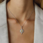 Heidi North Star Birthstone Necklace | 925 Sterling Silver