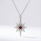 Heidi North Star Birthstone Necklace | 925 Sterling Silver