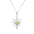 Heidi North Star Birthstone Necklace | 925 Sterling Silver