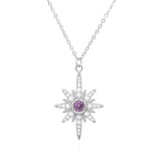Heidi North Star Birthstone Necklace | 925 Sterling Silver