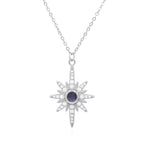 Heidi North Star Birthstone Necklace | 925 Sterling Silver
