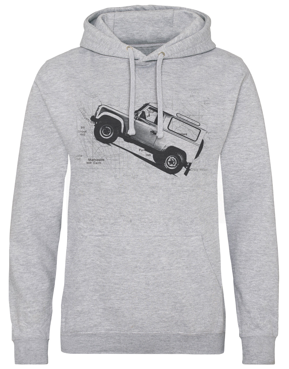 Defender Map Print Hoodie