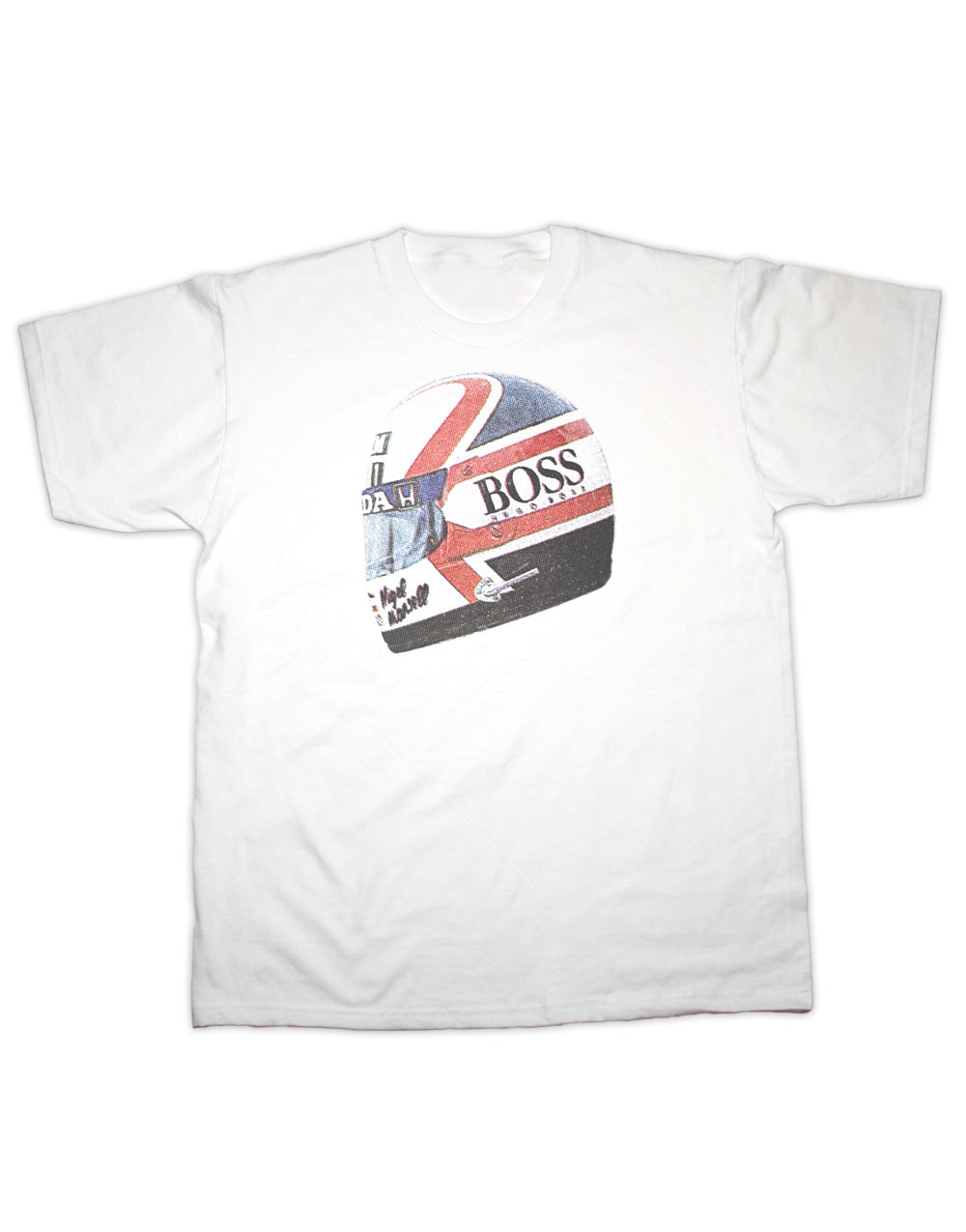 Camiseta Estampada Casco de Carreras Mansell
