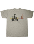 T-shirt Fille en trottinette et Chien