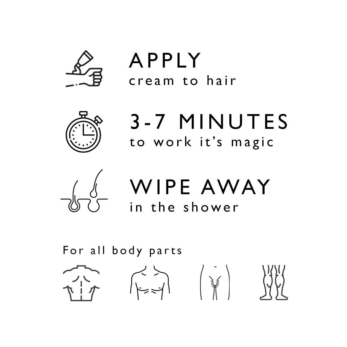 Charcoal Body Hair Removal Cream