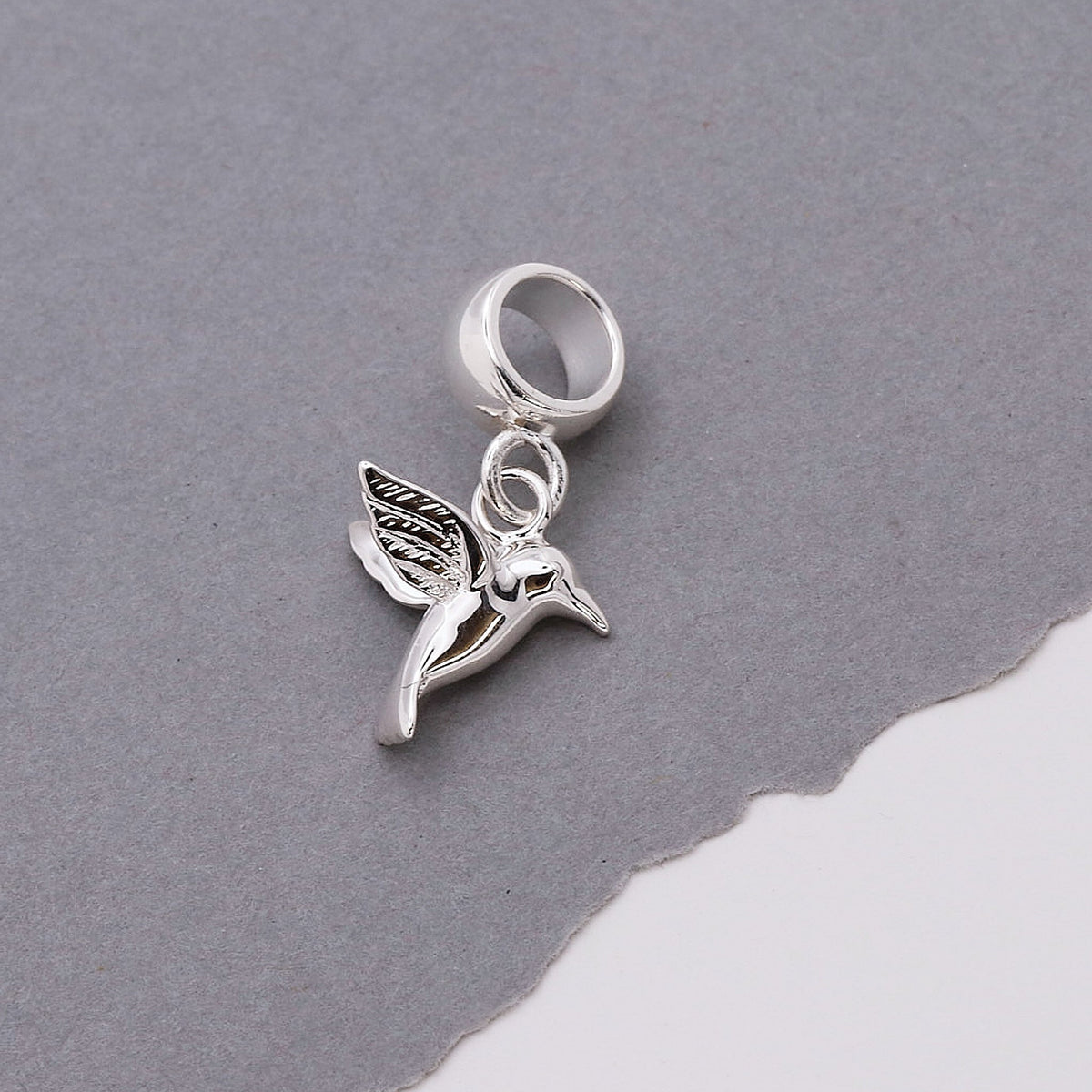 Hummingbird Silver Charm