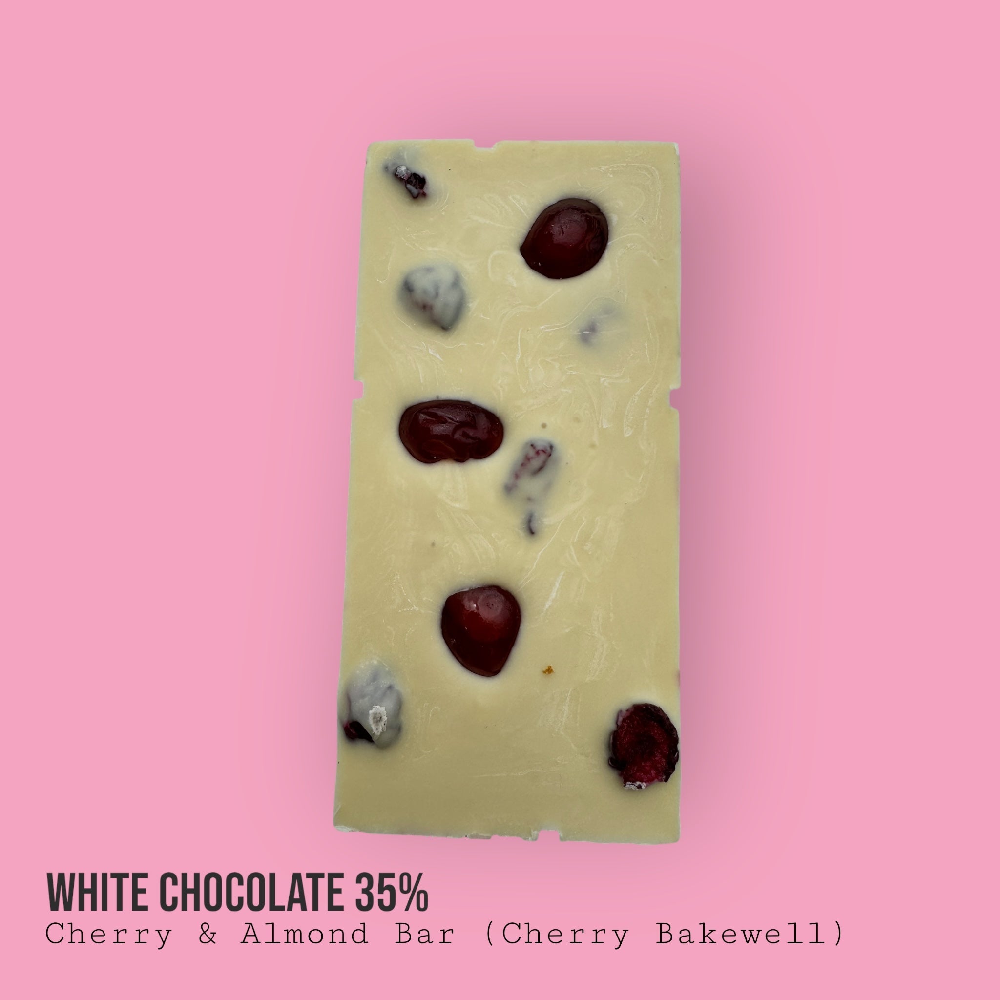 White 35% Cherry Bakewell Inspired Bar 110g
