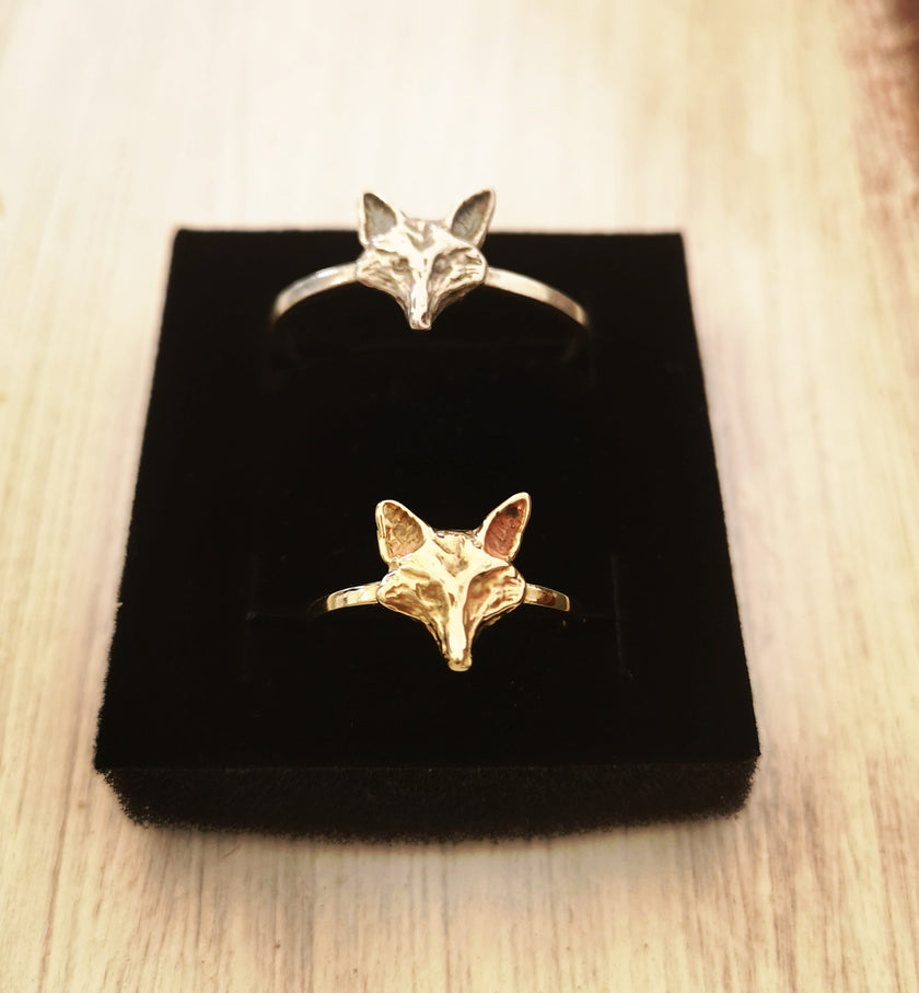 925 Silver Fox Ring – Nature-Inspired Handmade Gift for Animal Lovers