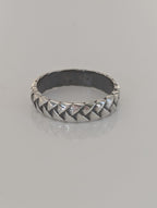 925 Silver Plaited Mane Ring – Handmade Equestrian Band for Him & Her