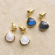 Eos Drop Gemstone Earrings: Labradorite