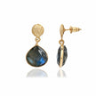 Eos Drop Gemstone Earrings: Labradorite