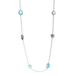 Penelope Multi-Stone Necklace Silver: Pariba Onyx, Labradorite & Moonstone
