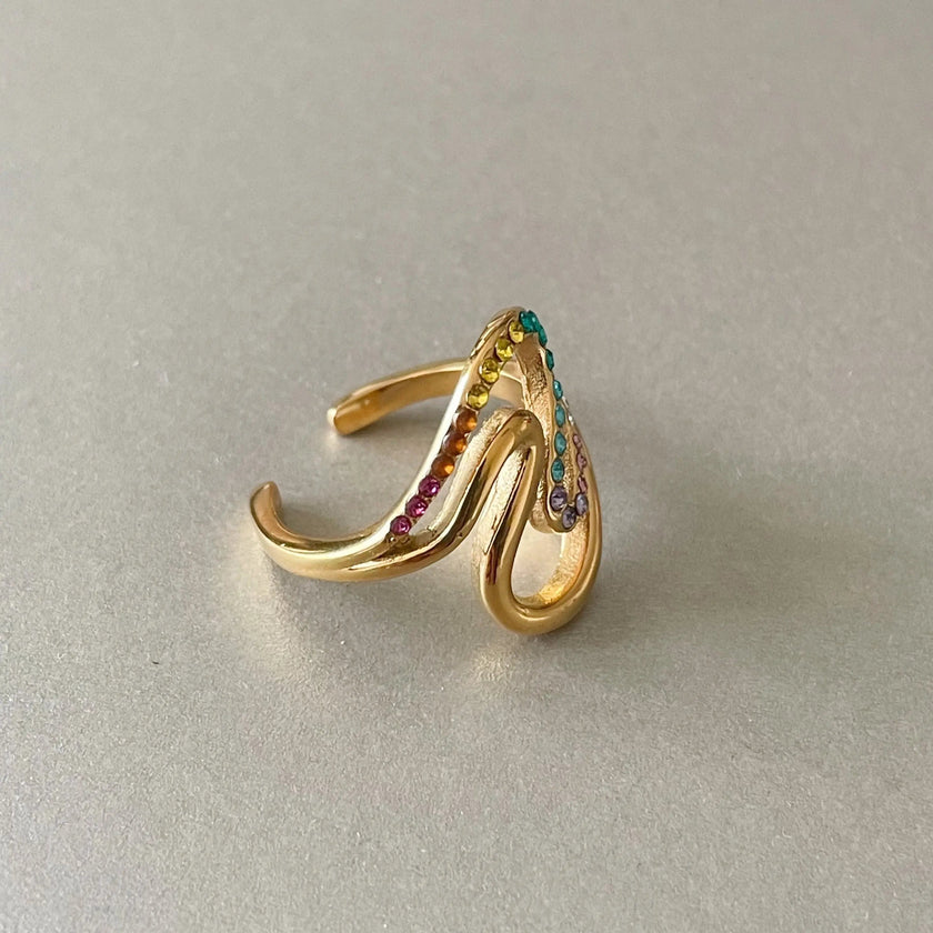 Cece Luxe 18k Gold Plated Ring of