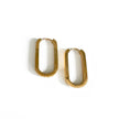 Riley Luxe 18k Gold Plated Hinged Oval Hoop Earrings