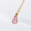 Carina Pink Teardrop Pendant Necklace