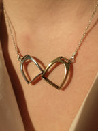 Silver Steed Two Stirrups Necklace