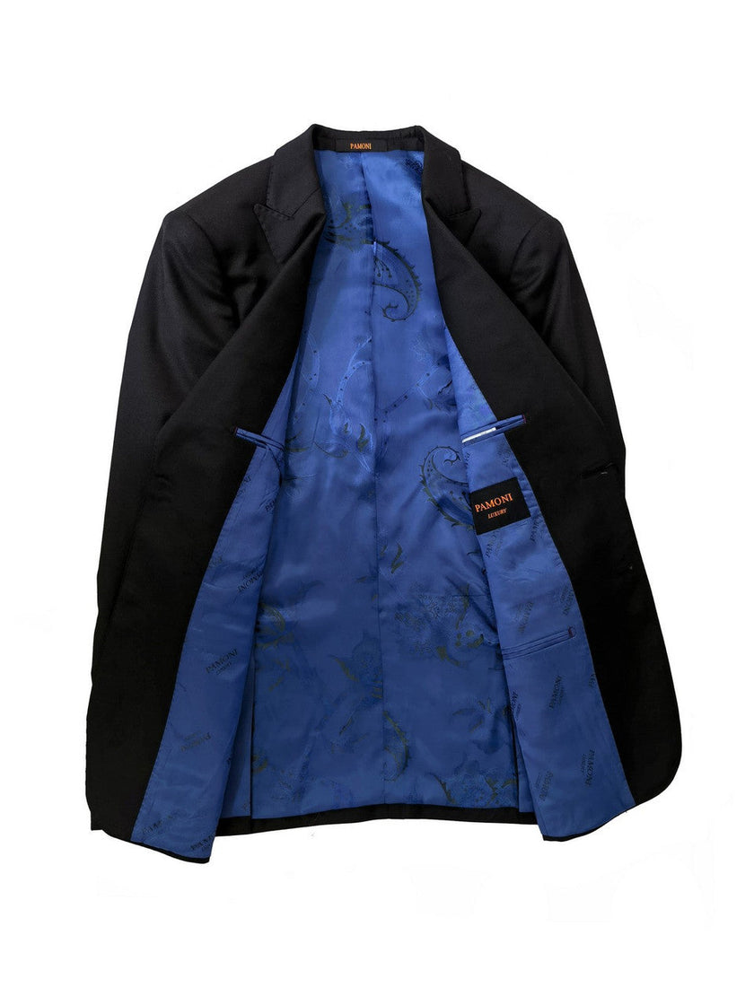 Black Two Button 3-Piece Suit
