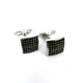 Black Lattice Square Cufflinks