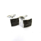 Black Lattice Square Cufflinks