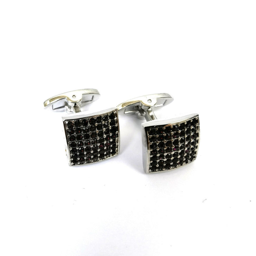 Black Lattice Square Cufflinks
