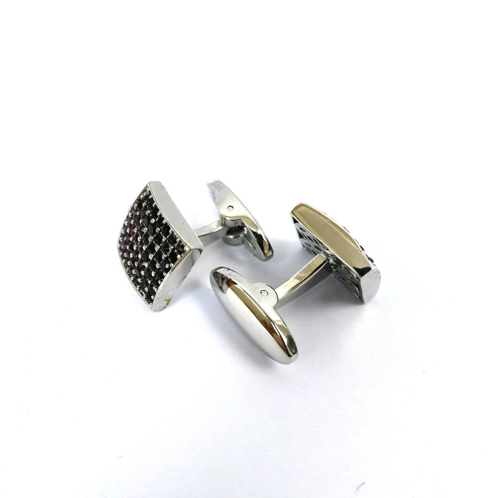 Black Lattice Square Cufflinks