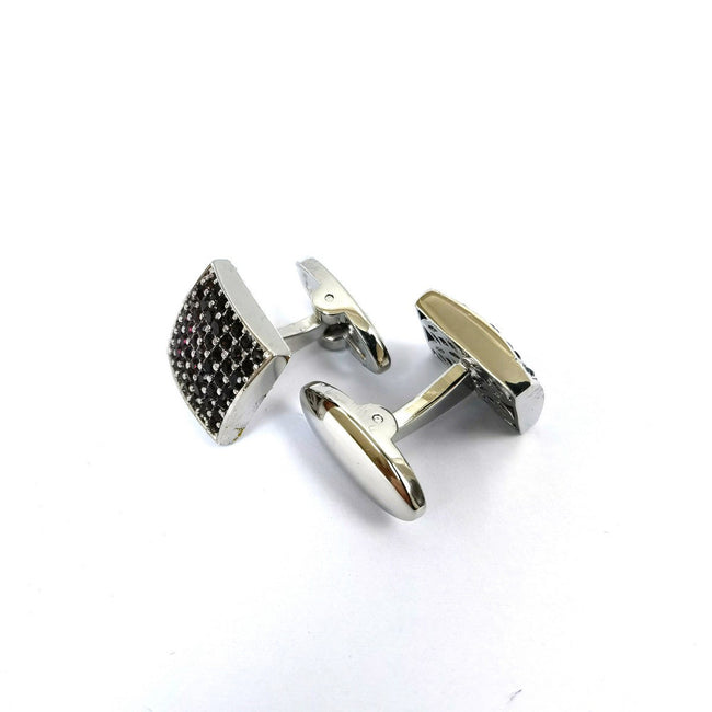 Black Lattice Square Cufflinks