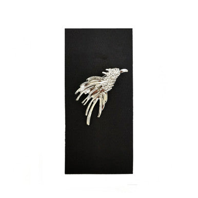 Silver Jewelled Phoenix Lapel Pin