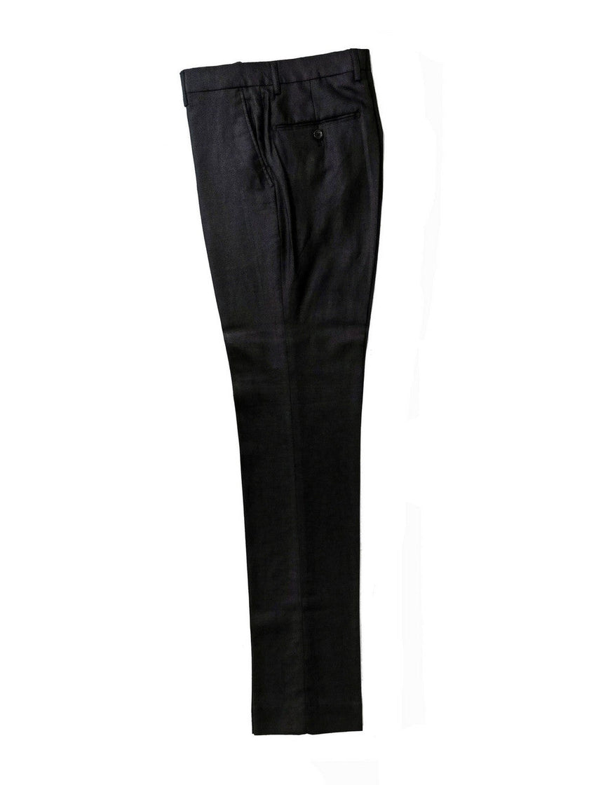 Black Double Breasted Linen Suit