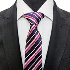 Purple Red Stripe Tie