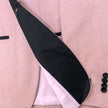 Pink 3-Piece Tuxedo With Black Peak Lapel