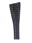 Dark Grey Check Double Breasted Suit