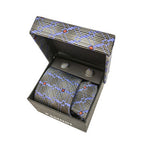 Grey Graphic Tie & Cufflinks Set