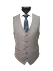 Taupe Slim Fit 3-Piece Twill Suit