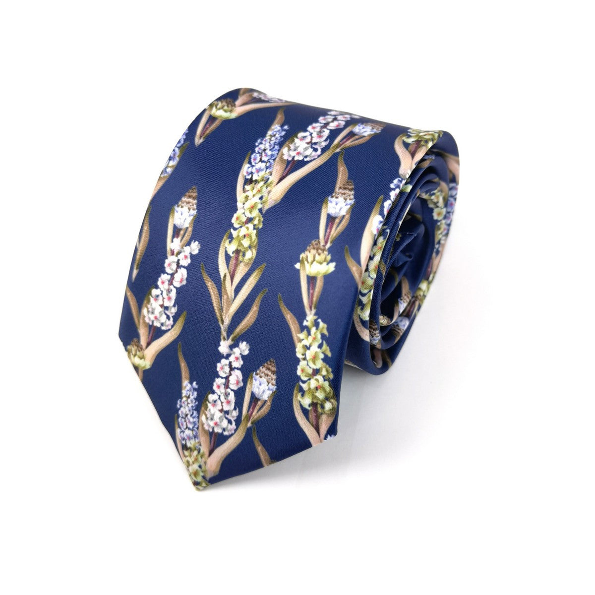 Blue Flower Print Tie