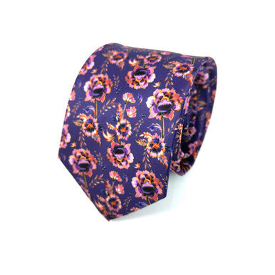 Lilac Pink Floral Tie