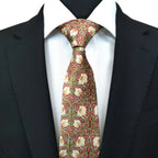 Burgundy Floral Tie