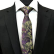 Purple Olive Floral Tie