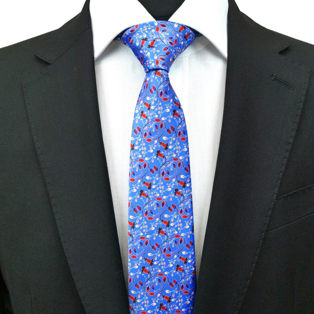 Blue Floral Tie