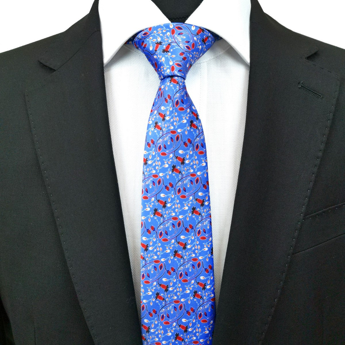 Blue Floral Tie