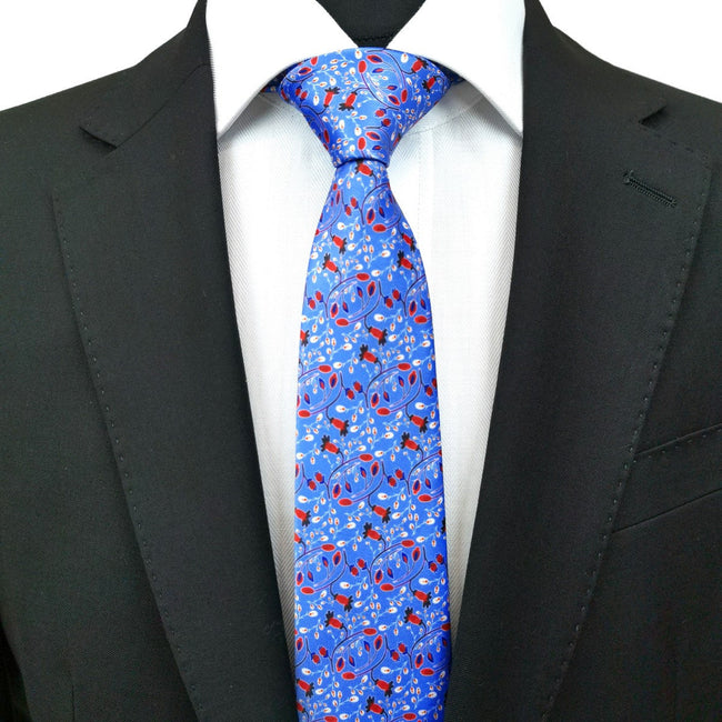 Blue Floral Tie