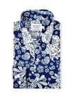 Blue Paisley Slim Fit Shirt