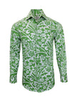 Lime Green Floral Shirt