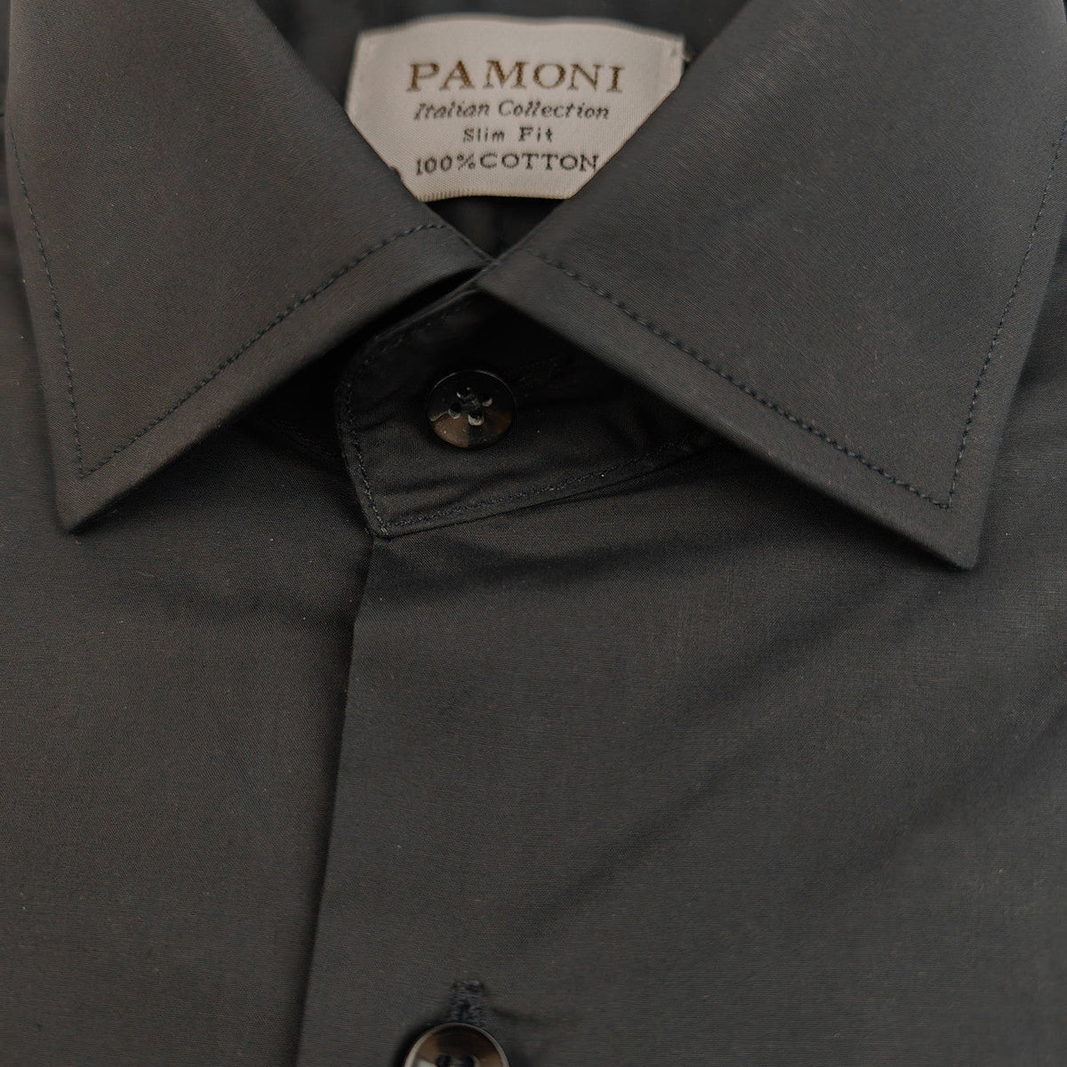 Plain Black Slim Fit Shirt