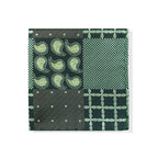 Green Paisley Check Tie & Pocket Square Set