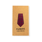 Magenta Geometric Tie & Pocket Square Set