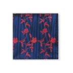 Navy Burgundy Floral Tie & Pocket Square Set