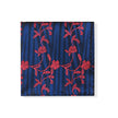 Navy Burgundy Floral Tie & Pocket Square Set