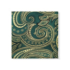 Green Paisley Tie & Pocket Square Set