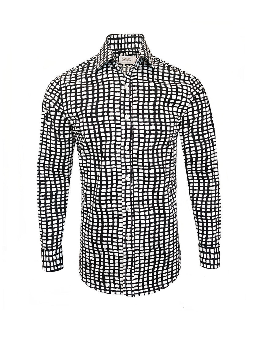 Black and White Checkered Shirt